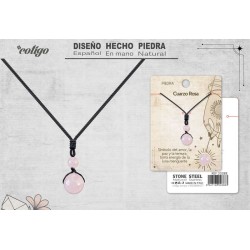 Colgante De Cuarzo De Rosa De Bola 14 mm